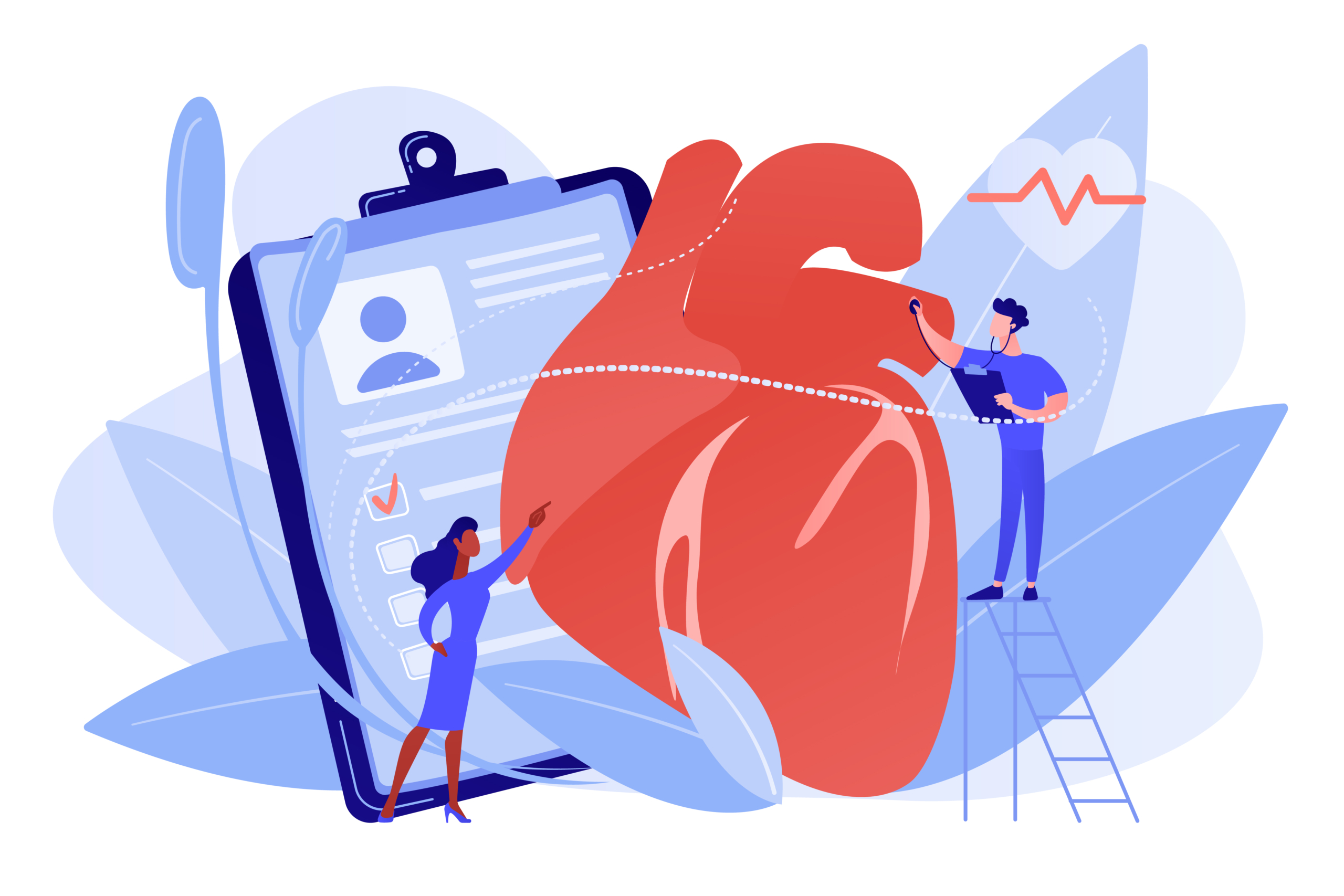 Ischemic heart disease concept vector illustration.