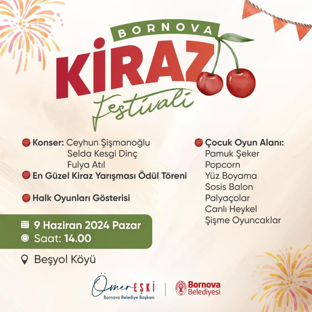 Bornova’da Kiraz Festivali heyecanı yaşanıyor