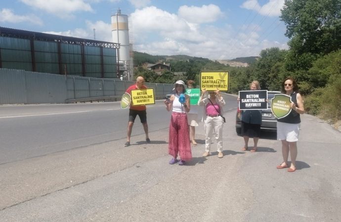 Uskumruköy halkının 'Kaçak beton santrali' çilesi sürüyor